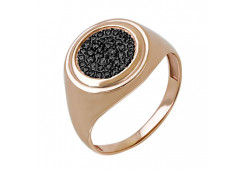 Печатка из золота с фианитом