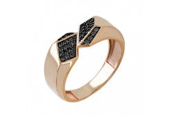 Печатка из золота с фианитом