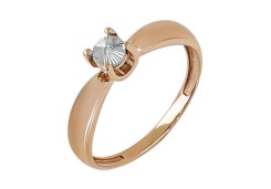 Золотое кольцо с фианитом