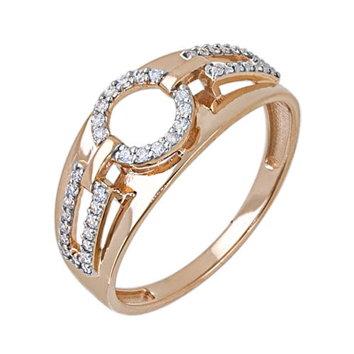 Золотое кольцо с фианитом