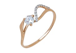 Золотое кольцо с фианитом