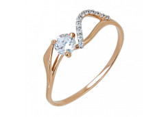 Золотое кольцо с фианитом