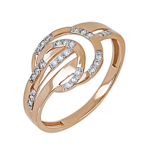 Золотое кольцо с фианитом