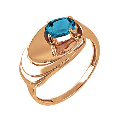 Золотое кольцо с лондон топазом