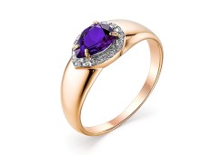 Золотое кольцо с танзанитом