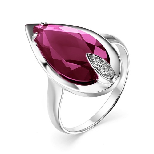 Серебряное кольцо с корундом