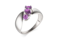 Серебряное кольцо с аметистом