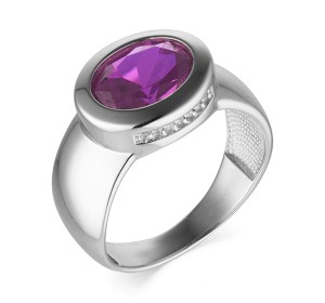 Серебряное кольцо с аметистом