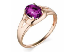 Золотое кольцо с аметистом