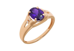 Золотое кольцо с танзанитом