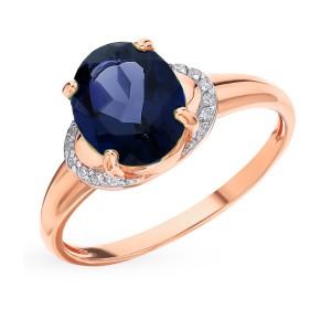 Золотое кольцо с корундом