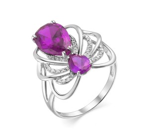 Серебряное кольцо с аметистом