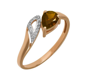 Золотое кольцо с султанитом