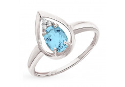 Серебряное кольцо с топазом