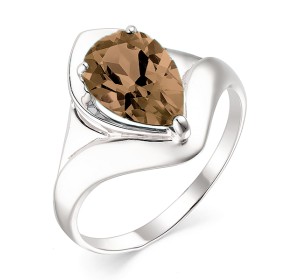 Серебряное кольцо с раух-топазом