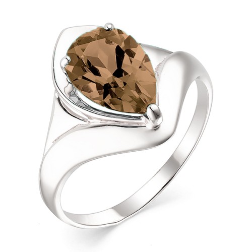 Серебряное кольцо с раух-топазом