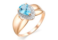 Золотое кольцо с топазом