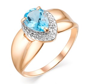 Золотое кольцо с топазом