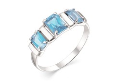 Серебряное кольцо с топазом