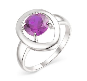 Серебряное кольцо с аметистом