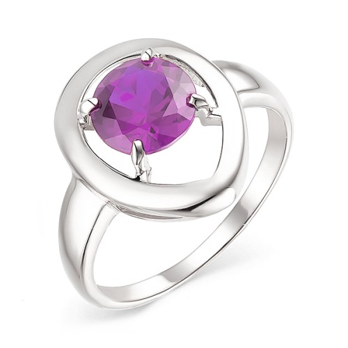 Серебряное кольцо с аметистом