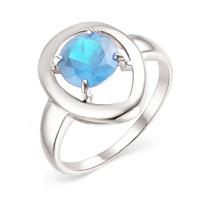 Серебряное кольцо с топазом
