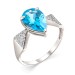Серебряное кольцо с топазом