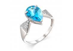 Серебряное кольцо с топазом