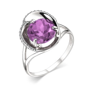 Серебряное кольцо с корундом