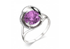 Серебряное кольцо с корундом