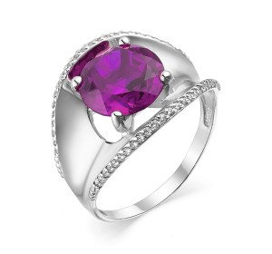 Серебряное кольцо с аметистом
