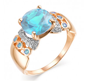 Золотое кольцо с топазом