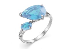 Серебряное кольцо с топазом