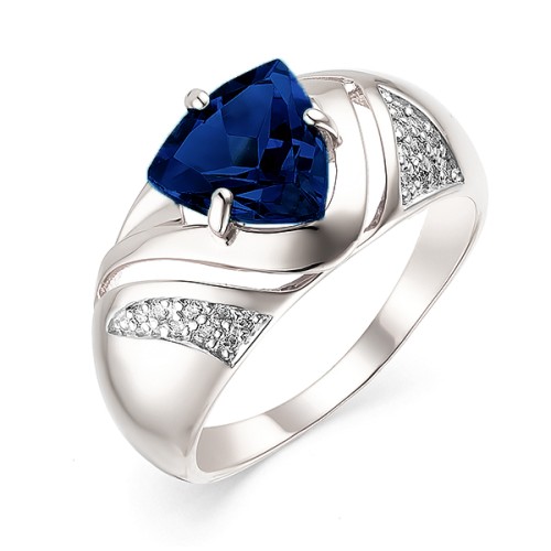 Серебряное кольцо с корундом