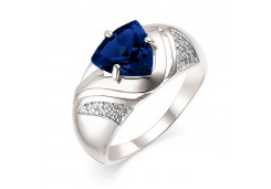 Серебряное кольцо с корундом