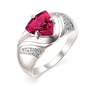 Серебряное кольцо с корундом