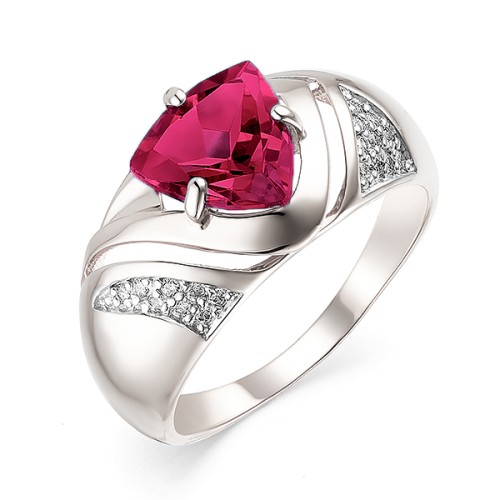 Серебряное кольцо с корундом