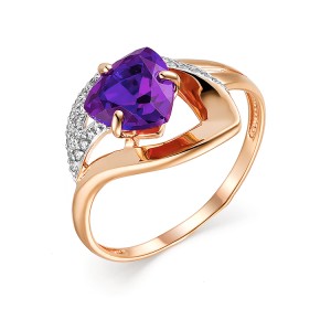 Золотое кольцо с танзанитом