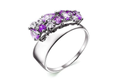 Серебряное кольцо с аметистом
