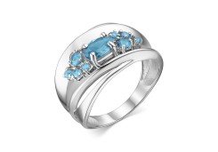Серебряное кольцо с топазом