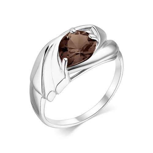 Серебряное кольцо с раух-топазом