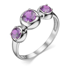 Серебряное кольцо с аметистом