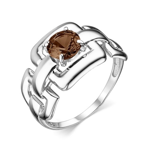 Серебряное кольцо с раух-топазом