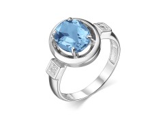 Серебряное кольцо с топазом