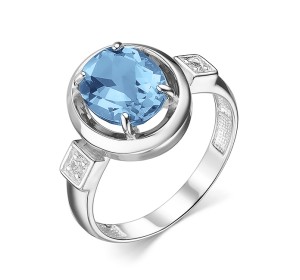 Серебряное кольцо с топазом