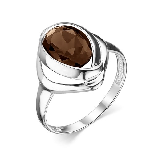 Серебряное кольцо с раух-топазом