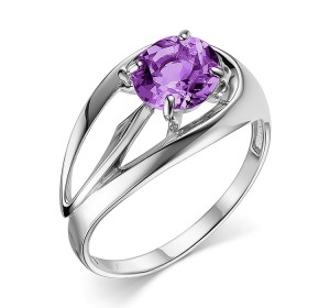 Серебряное кольцо с аметистом