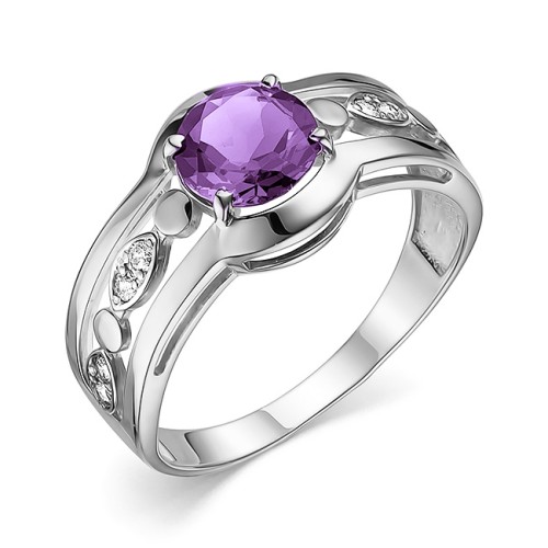 Серебряное кольцо с аметистом