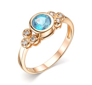 Золотое кольцо с топазом