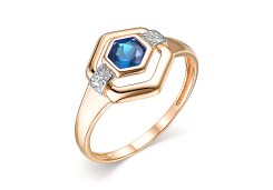 Золотое кольцо с лондон топазом